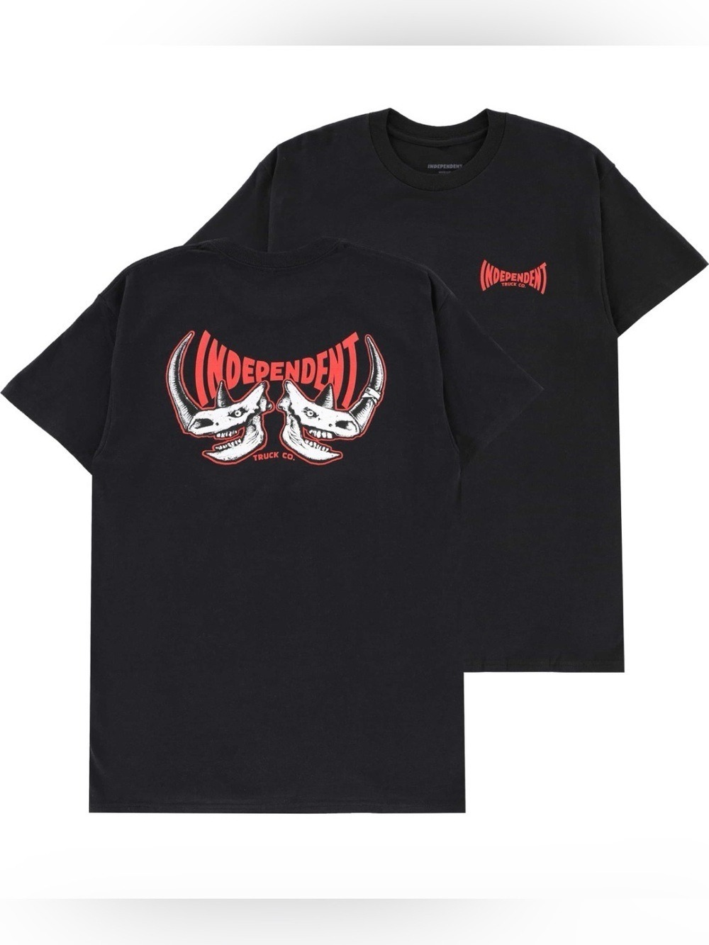 NWT INDEPENDENT RHINO GRAPHIC T-SHIRT in Black /Red. Size Small